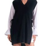 Elan Nia Sleeveless Shirt Sweater Vest Dress Navy Blue White Sz Small Photo 0