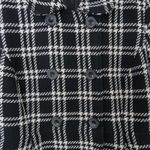 Style & Co . Black And White Plaid Long Wool Peacoat Women's Large Preppy Photo 5