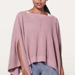 Lululemon Forward Flow Cape One Size Vintage Mauve Drape Open Knit Layer Photo 0
