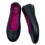 Massini *Soto Ballet Flats Womens 36 Black Leather Comfort Orthopedic Footbed Photo 2