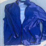 Elizabeth Claiborne Athletic Blue Windbreaker Jacket and Jogger Set Size 1X Photo 0