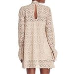 Free People Simone Dress Crochet Lace High Neck Bell Sleeve Boho Size XS Photo 7