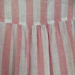 Old Navy White Pink Linen/Cotton Striped Shirt L Photo 4
