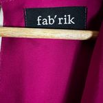 fab'rik  Rompers Womens S Hot Pink Silk Long Flare Sleeve Keyhole Boho Date Night Photo 5