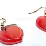 NEW Peach Watercolor Shaped Acrylic Hook Earrings Fruit Georgia Jewelry Gift Idea Pink Photo 3