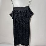 Wild Fable Y2k Cheetah Square Neck Flocked Velvet Black Mini Dress Animal Print Burnout Photo 2