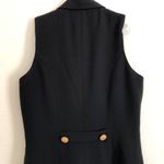 Black Dress with Gold Buttons & Flounce Hem 4 Photo 8