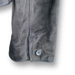 Vintage 90s Black Suede Leather Button Photo 3