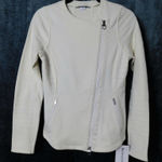 Athleta  Women's Cream Leather Jacket Photo 0