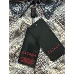 NWT ESCADA Silk Blouse Womens 40 (Medium) Brown Snake Print Button Up Shirt Top Photo 2