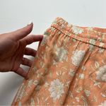 World Market Peach Green Floral Print Pajama Pants‎ Womens Size Small Pull On Orange Photo 8