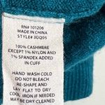 Soft Surroundings  100% Cashmere Sweater Womens SP Teal Blue Cozy Quiet Luxury Photo 4