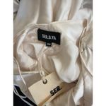 SEROYA Leah Silk Mini Dress Pearl Womens Size XS White Photo 8