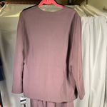 Amanda Smith  Vintage Pure‎ Silk Pant Suit Set Size 16 Zen Minimalism Mauve New Photo 13