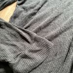 Free People  Rib Knit Button Up Collar Lightweight Long Sleeve Cozy Boho‎ Top Med Photo 3