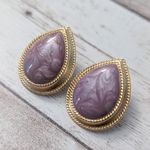Vintage Stud Earrings For Pierced Ears Teardrop Shape Photo 1