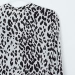 L'Agence NWT  Womens Leopard Popover Tunic Top Size XS Roll Tab Sleeve Mob Wife Photo 6