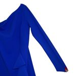Chiara Boni NEW NWT  La Petite Robe Bernarda One Sleeve Ruffle Dress Blue Klein Photo 4