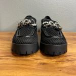 Nine West Black Mesh Chain Loafers Size 12 Platform Chunky Lug Goth Grunge NEW Photo 2