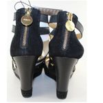 Geox  D Sibilla Black Suede Platform Wedge Heel Photo 4