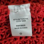 White Birch  Distressed Red Knit Sweater Size Medium Red Chunky Knit Sweater Photo 8