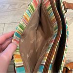 Fossil  Signature Striped Multicolor Leather Shoulder Bag Photo 8