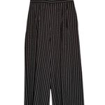 ASTR the Label Mara Black Pinstripe Strapless Cropped Wide Leg Jumpsuit Bow Sz L Size L Photo 1