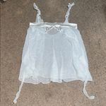 La Perla  Silk Camisole Sheer Floral Embroidered Ribbon Tie Straps 3 / M Photo 1