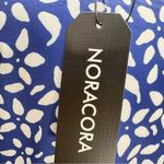 NoraCora Blue and White Floral Print Short Sleeve Midi Dress Size Small NEW Photo 6
