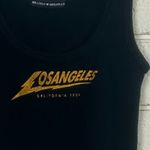 Brandy Melville  Black Los Angeles Bolt Tank one size Photo 5