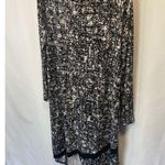 Ellen Tracy  Womens Black White Hi Low Hem Slip Over Dress Midi Size L Crew Neck Photo 1