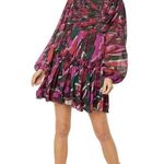 MISA Los Angeles MISA Jessa Turtleneck Smocked Print dress in Holiday Sparkle Photo 1