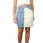 BDG Urban Outfitters Colorblock Denim Skirt Jean Skirt Small Retro 90s White Photo 5