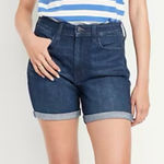 Old Navy  Blue High-Waisted Wow Jean Shorts 5-inch inseam Size 10 Photo 0