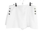 Halston Hallie White Cotton Twill Skort Size 14 Photo 1