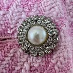 ZARA  Pink Tweed Houndstooth Cropped Blazer Jacket size Small $89 Photo 6