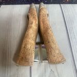 Anne Klein Caroleen Cork Ballet Slip On Shoes Block Low Heel Women Sz 6.5 Silver Photo 6