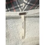 Free People  Why Not Plaid Quarter Zip Ivory Pullover Sweatshirt Size M EUC!! Photo 3
