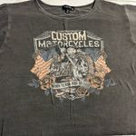 Custom Motorcycles Gray Cropped T Photo 0