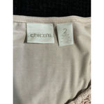 Chico's  Blush Pink Crochet Long Sleeve Blouse Size 2 (12/14) Scoop Neck‎ Photo 4