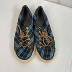 Sperry  Topsider women's green blue seacost ultramarin plaid lace up sneakers 6 Photo 1