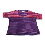 Denim & Supply Ralph Lauren  Embroidered Striped Boho Top Purple Medium Artsy Photo 4