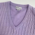Vintage Pastel Cableknit Sweater Vest Purple Photo 4