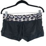 Lululemon Womens Speed Shorts Lined Geometric Black White Purple 6 Photo 0