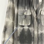 Lord & Taylor Long Button Pocket Sleeve Shirt Tie Dye Women’s M Grey Gray Size M Photo 6