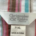 Christopher & Banks  Petite Cotton Button Up Top Lightweight Cropped Blazer XL Photo 3