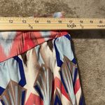 Cato  Skirt Women's Size 14/16W Plus Maxi Red Blue Abstract Artsy  Long Stretch Photo 4