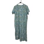 Vintage Natural House Dress Muu Muu Sleep Gown Green Paisley Size L Size L Photo 6