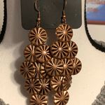 Paparazzi  Copper Star Spangled Shine Dangle Earrings Photo 2