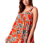 Band of the Free Teresa Tangerine Floral Tank Mini Dress M Photo 0